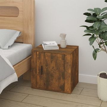Vidaxl vidaXL Nočna omarica dimljen hrast 50x39x47 cm