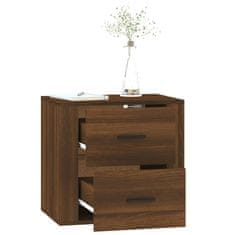 Vidaxl Stenska nočna omarica rjavi hrast 50x36x47 cm