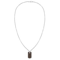 Tommy Hilfiger Elegantna jeklena ogrlica z vojaško oznako 2790431