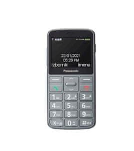 Panasonic, mobilni telefon za starejše, veliki gumbi, tipka za prednostno klicanje, preprosto upravljanje