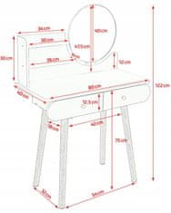 Aga Toaletna miza MRDT08-WB