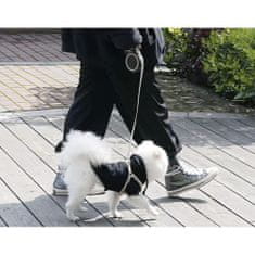 Volino Raztegljiv flexi povodec za pse do 15 kg - 5 m črna/siva
