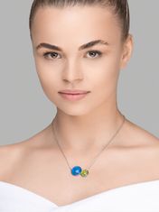 Preciosa Brezčasna jeklena ogrlica Flash s češkim kristalom Preciosa 7438 53