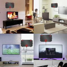 Cool Mango Notranja digitalna antena za tv omogoča dostop do brezplačnih lokalnih programov, televizijski sprejemnik omogoča ogled kanalov brez zunanjih anten in kabelskih povezav, 25 x 25 x 1 cm - Tvantena