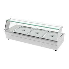 Royal Catering Bemar ogrevalna vitrina z zastekljenim bufetom + 3xGN