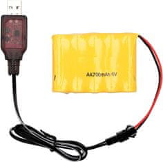 YUNIQUE GREEN-CLEAN 1 kos polnilni 6V 700mAh AA Ni-CD baterije SM 2P Plug za Toys Power Bank + USB kabel