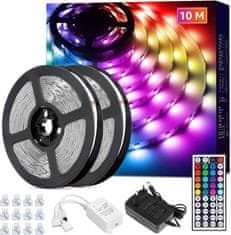 Lepro 10m Set LED trak RGB IP20 – 2x5m 44 tipk + napajalnik