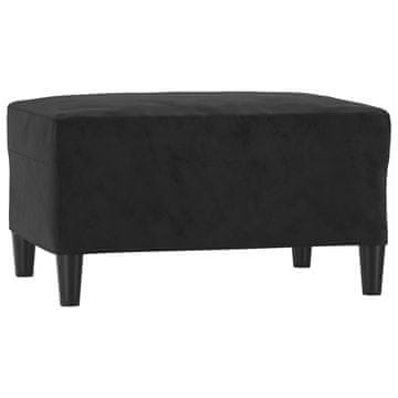 Vidaxl Stolček za noge črn 70x55x41 cm žamet