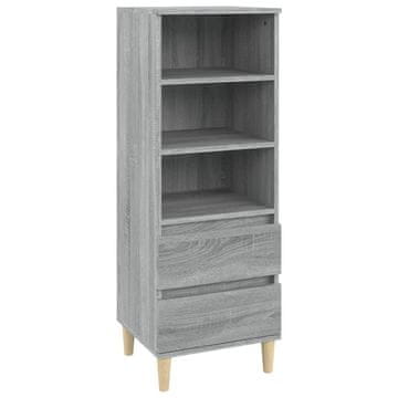 Vidaxl Visoka omara Siva sonoma 40x36x110 cm inženirski les