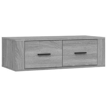 Vidaxl Viseča TV omarica siva sonoma 80x36x25 cm inženirski les
