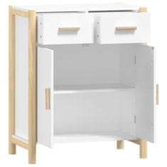 Vidaxl Komoda bela 62x38x75 cm inženirski les