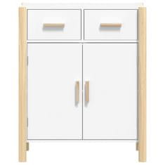 Vidaxl Komoda bela 62x38x75 cm inženirski les