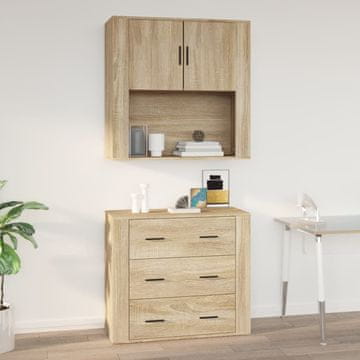 Vidaxl vidaXL Stenska omarica sonoma hrast 80x33x80 cm material na osnovi lesa