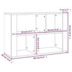 Vidaxl Komoda dimljeni hrast 80x30x54 cm inženirski les
