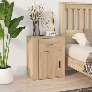 Vidaxl vidaXL Nočna omarica, hrast sonoma, 50x36x60 cm, material na osnovi lesa