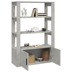 Vidaxl Komoda betonsko siva 80x30x119,5 cm inženirski les
