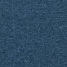 Vidaxl Box spring postelja z vzmetnico modra 140x200 cm blago