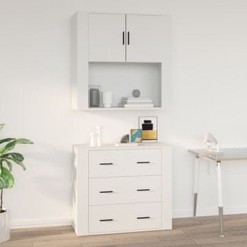 Vidaxl vidaXL Stenska omarica bela 80x33x80 cm material na osnovi lesa
