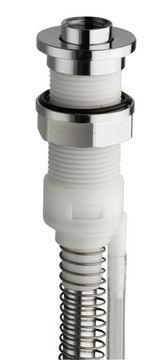 SILFRA FOLLOW ME kromirana pršna odprtina z odvodom, za rob kadi, 45 mm, s cevjo 1500 mm