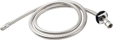 SAPHO Kromirana pršna rozeta z gibljivo cevjo za rob kadi, kvadratna oblik, Silfra