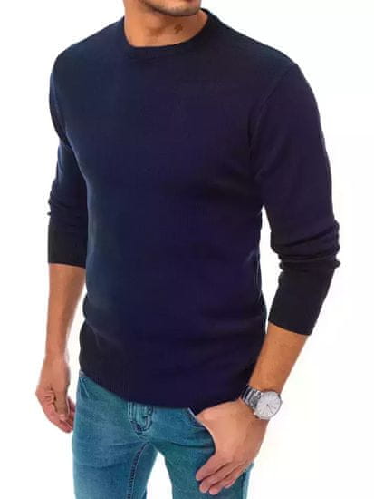 Dstreet Moški pulover sreda temno modra