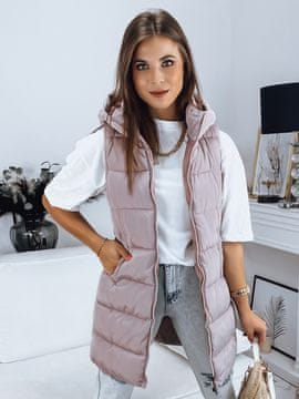 Dstreet Ženske podaljšane prešiti telovnik Brita roza