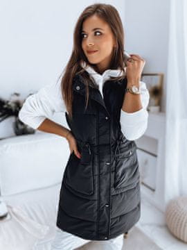 Dstreet Ženska prešita brezrokavnik Ladisa Črna