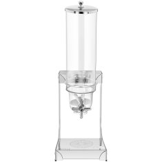 Royal Catering Dispenser za rižev sladkorni kosmiči, prozoren, nerjaveč, 3,5 l