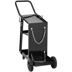 slomart Varilni voziček z držalom za plinsko jeklenko 3 police z ročajem do 80 kg