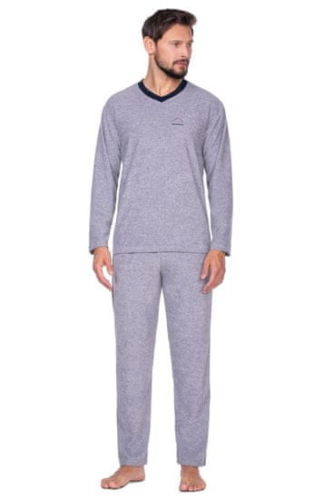 Amiatex Moška pižama 592 grey plus
