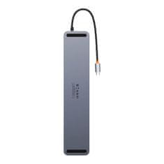 BASEUS Vozlišče HUB 11v1 EliteJoy Gen2 serije USB-C na 3xUSB 3.0 + USB 2.0 + USB-C PD + USB-C + RJ45 + HDMI + jack 3,5 mm + SD/TF (siva)