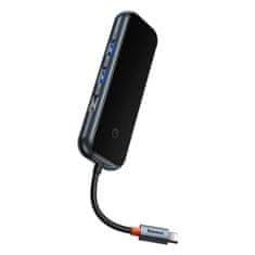 BASEUS Vozlišče 6v1 AcmeJoy series USB-C do 2xUSB 3.0 + USB 2.0 + USB-C PD + HDMI + RJ45 (siva)