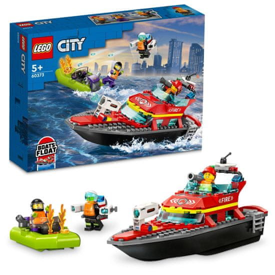 LEGO City 60373 Gasilska reševalna ladja in čoln