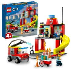 LEGO City 60375 Gasilska postaja in gasilsko vozilo