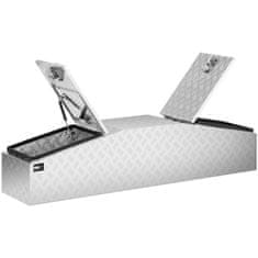 MSW Aluminijasta transportna orodjarna skrinja z zaklepom 280 l 177 x 40 x 40 cm