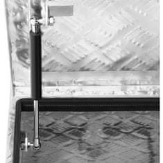 MSW Aluminijasta transportna orodjarna skrinja z zaklepom 280 l 177 x 40 x 40 cm