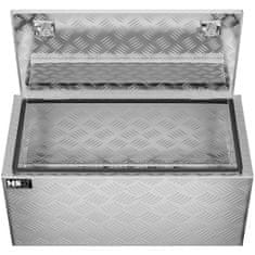 MSW Aluminijasta transportna orodjarna skrinja z zaklepom 119 l 91 x 45 x 44,5 cm
