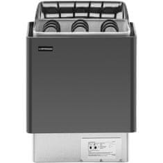 Uniprodo Električna savna peč 3-6 m3 do 110 °C 400 V 4,5 kW črno-srebrna