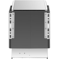 Uniprodo Električna savna peč 3-6 m3 do 110 °C 400 V 4,5 kW črno-srebrna