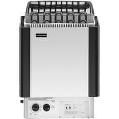 Uniprodo Električni savna peč z vgrajenim krmiljenjem 9-13 m3 do 110 °C 400 V 9 kW srebrno-črna