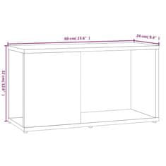 Vidaxl TV omarica dimljeni hrast 60x24x32 cm inženirski les