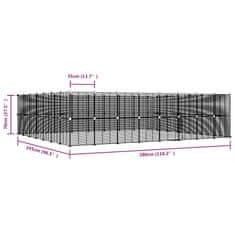 shumee Ograda za hišne ljubljenčke s 60 paneli črna 35x35 cm jeklo