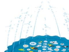 WOWO Vodna igralna podloga z vrtnim razpršilcem 170 cm - abeceda