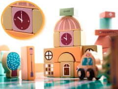WOWO Lesene kocke z avtomobilčki - izobraževalna sestavljanka 181 kosov