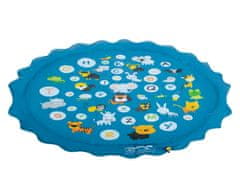 WOWO Vodna igralna podloga z vrtnim razpršilcem 170 cm - abeceda