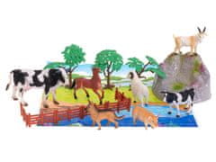 Ikonka Figurice kmečkih živali 7 kosov + podloga in pribor