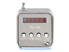 WOWO Bluetooth radio z LCD zvočnikom - TD-V26 prenosni Bluetooth radio z LCD zvočnikom in baterijo