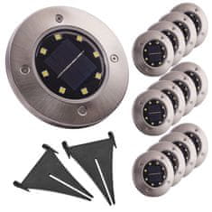 WOWO Solarna LED vrtna luč - 12 kosov Solarna LED talna luč za vrt