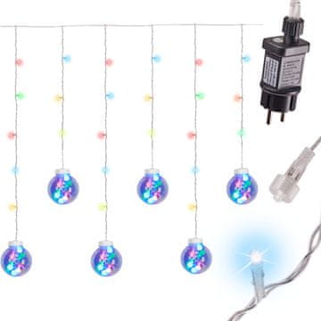WOWO LED viseče kroglične luči - 3m LED viseče kroglične luči 108LED večbarvne s priključkom - 8 načinov osvetlitve