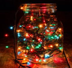 WOWO LED luči na nizu 10 m - Večbarvne luči na nizu LED 10 m 100 LED z 8 načini osvetlitve